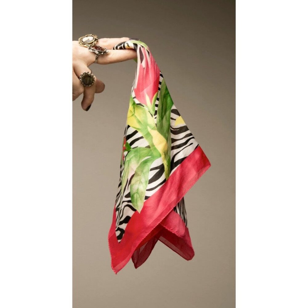 Vintage Symphony Scarfs brand Wild Animal Print Scarf Y2K Accessories Made in It